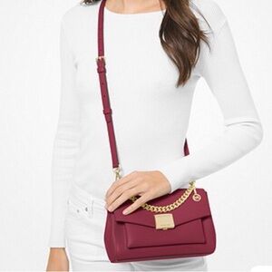 Michael Kors Lita Medium Leather Crossbody Bag